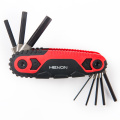 8pcs metric black folding locking allen hex key wrench set multi bike bicycle repair tool set kit